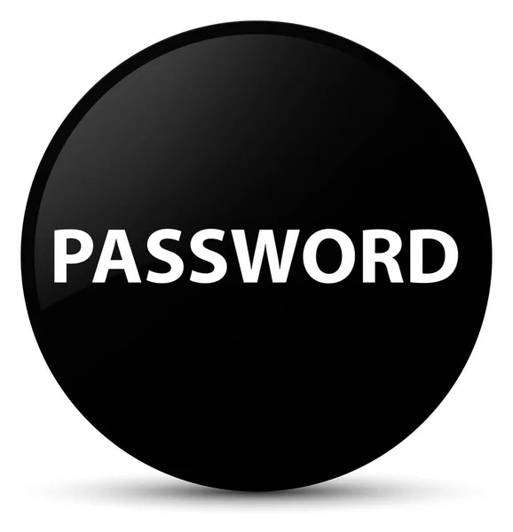 Password black round button — Stock Photo, Image