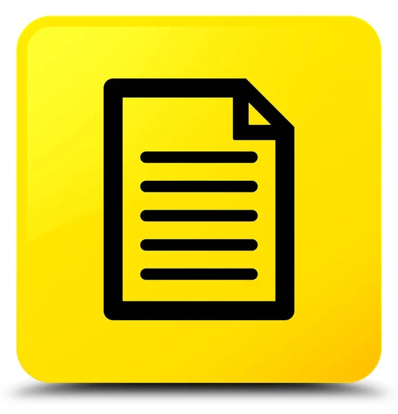 Page icon yellow square button — Stock Photo, Image