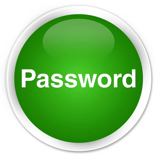 Wachtwoord premium groene ronde knop — Stockfoto