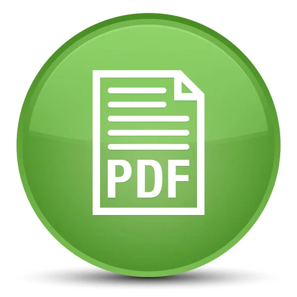 PDF documento icona speciale morbido pulsante rotondo verde — Foto Stock
