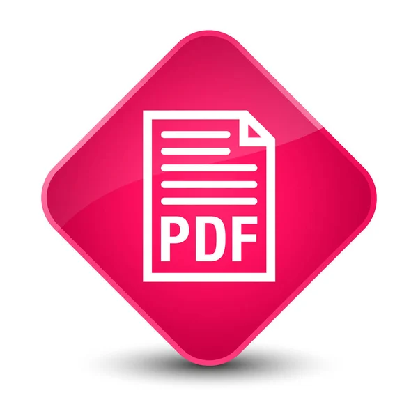 Pdf 文档图标典雅的粉红色钻石按钮 — 图库照片