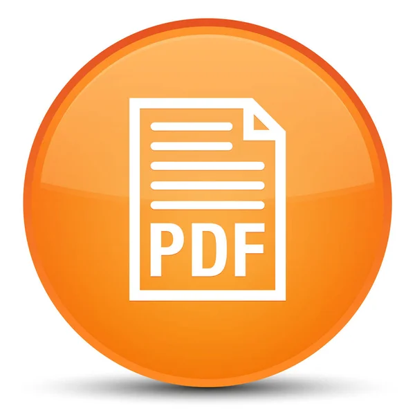 Icône de document PDF bouton rond orange spécial — Photo