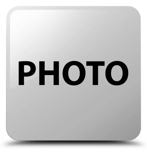 Foto botão quadrado branco — Fotografia de Stock