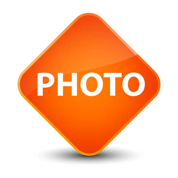 Elegantní oranžové diamond tlačítko Photo — Stock fotografie