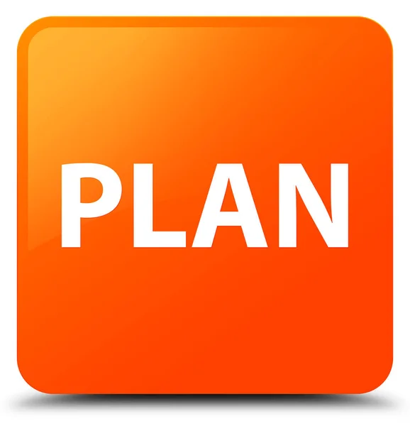 Plan orangefarbener quadratischer Knopf — Stockfoto