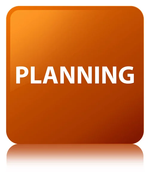 Planejamento botão quadrado marrom — Fotografia de Stock