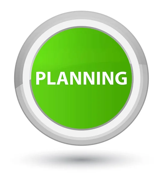 Planejamento botão redondo verde macio — Fotografia de Stock