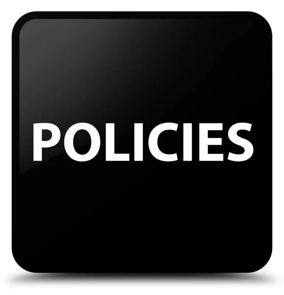 Policies black square button — Stock Photo, Image