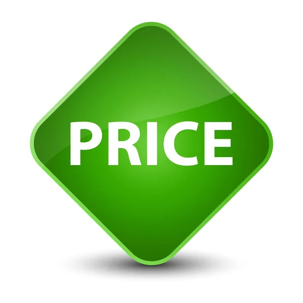 価格エレガントな緑色のひし形のボタン — ストック写真