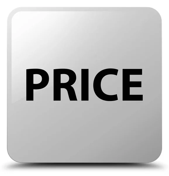 Ціна біла квадратна кнопка — стокове фото
