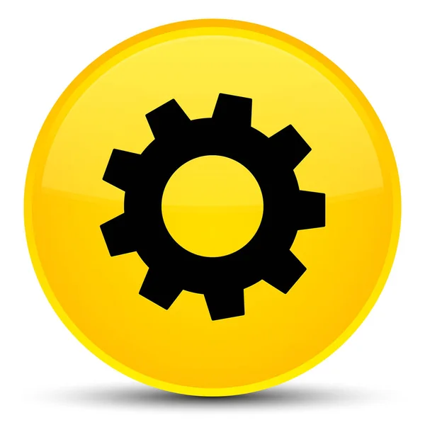 Icono de proceso botón redondo amarillo especial — Foto de Stock