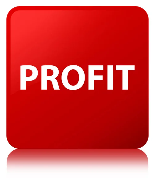 Profit red square button — Stock Photo, Image