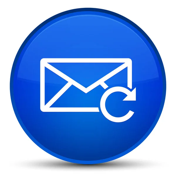 Refresh email icon special blue round button — Stock Photo, Image