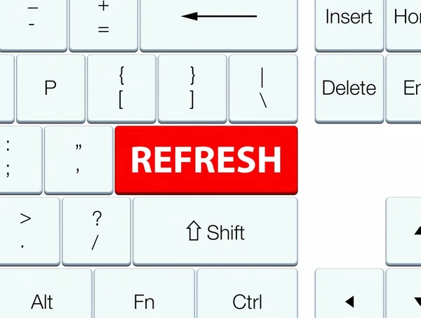 Refresh red keyboard button — Stock Photo, Image