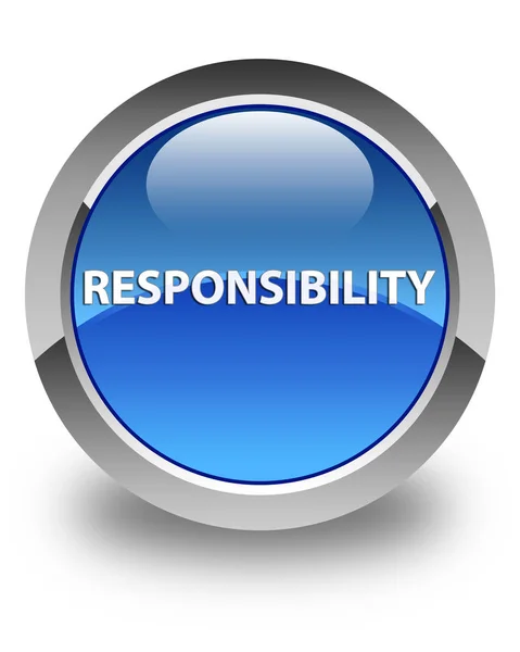Блестящая синяя кнопка ответственности — стоковое фото