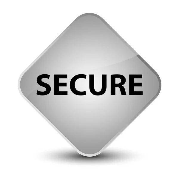 Secure elegant white diamond button — Stock Photo, Image