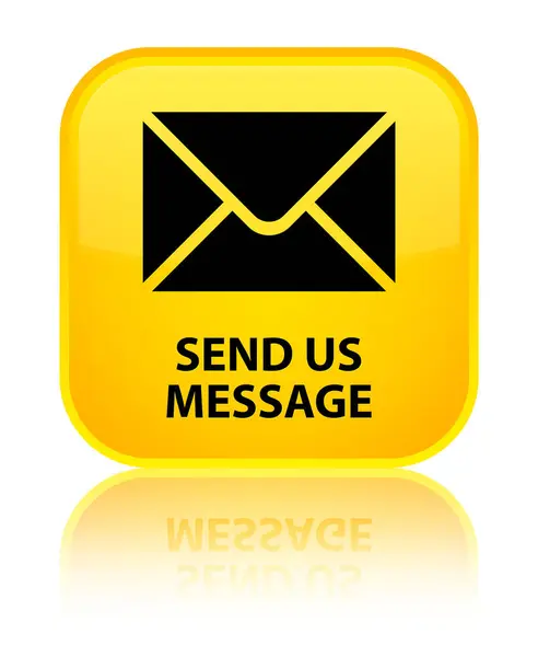 Отправьте нам сообщение специальной кнопкой желтого квадрата — стоковое фото