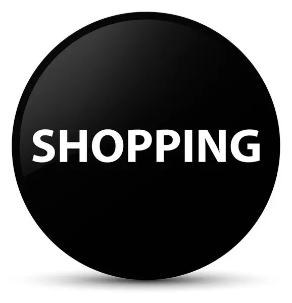 Shopping bouton rond noir — Photo