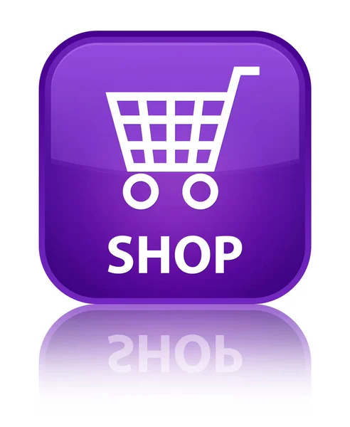 Shop special purple square button — Stock Photo, Image