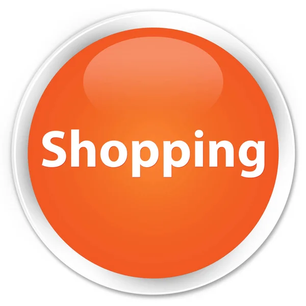 Shopping bouton rond orange premium — Photo