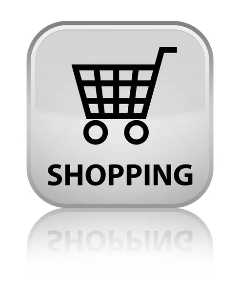 Shopping special white square button — Stock Photo, Image