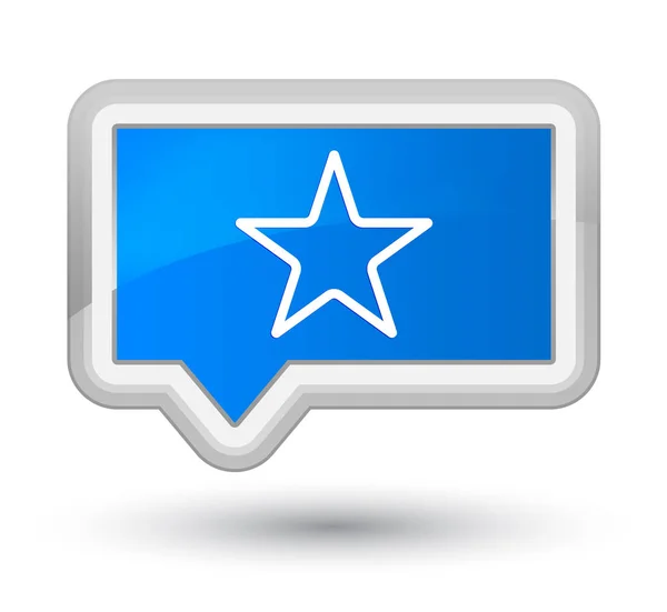 Gwiazda ikona przycisku prime cyan niebieski transparent — Zdjęcie stockowe