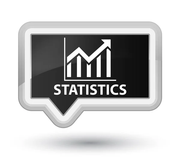 Statistiche primo pulsante banner nero — Foto Stock