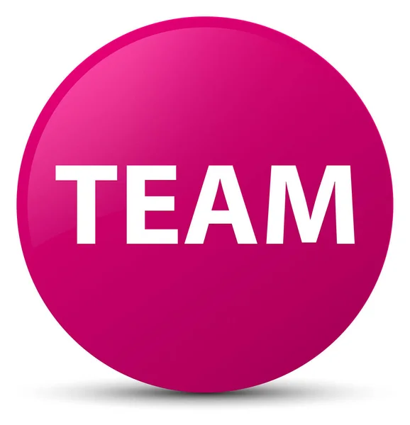 Team pink round button — Stock Photo, Image