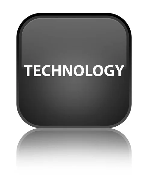 Technologie: speciale zwarte vierkante knop — Stockfoto