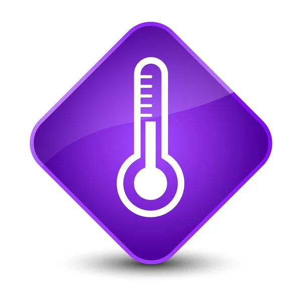 Thermometer-Symbol eleganter lila Diamant-Knopf — Stockfoto