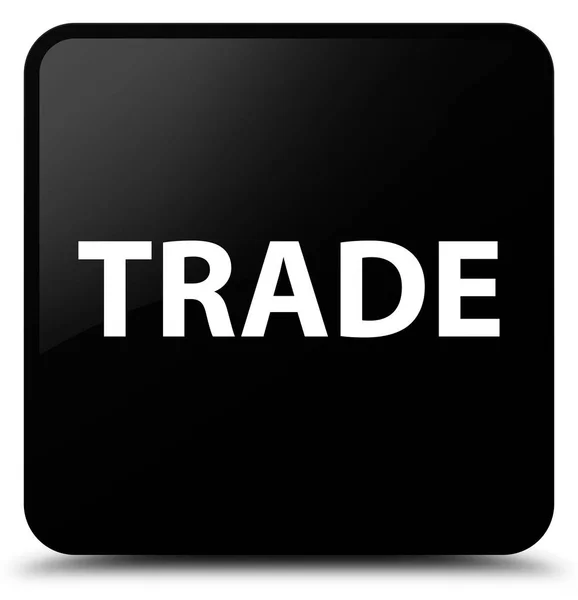 Trade black square button — Stock Photo, Image