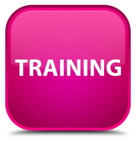 Training special pink square button — Stock Photo, Image