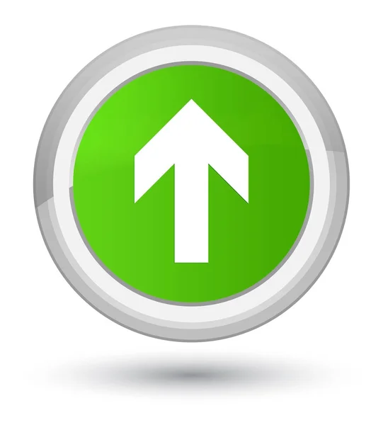 Töltsd fel nyíl ikon elsődleges puha zöld kerek gomb — Stock Fotó