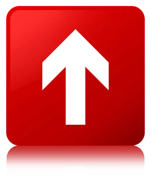 Carregar ícone de seta botão quadrado vermelho — Fotografia de Stock