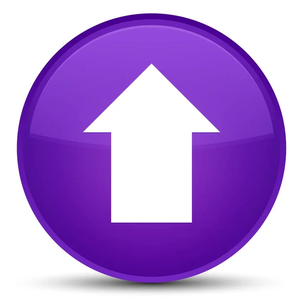 Upload arrow icon special purple round button — Stock Photo, Image