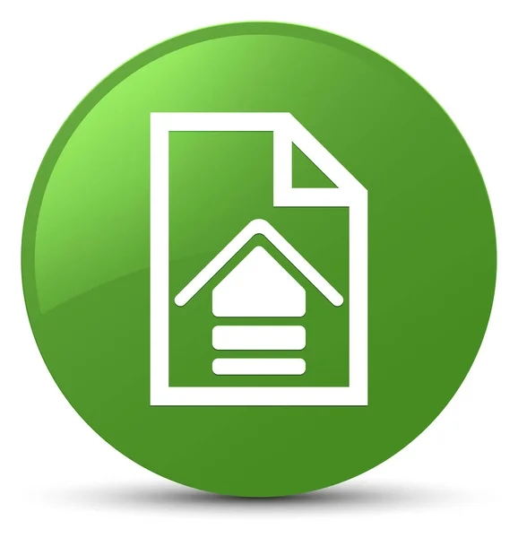 Carregar documento ícone verde suave botão redondo — Fotografia de Stock