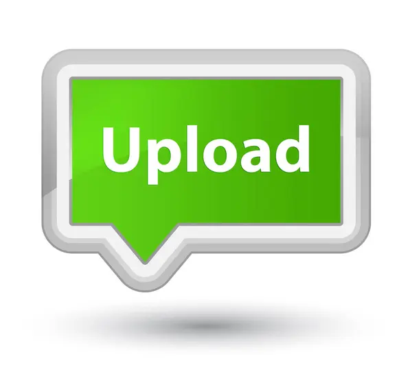 Upload prime soft green banner button — Stock Photo, Image