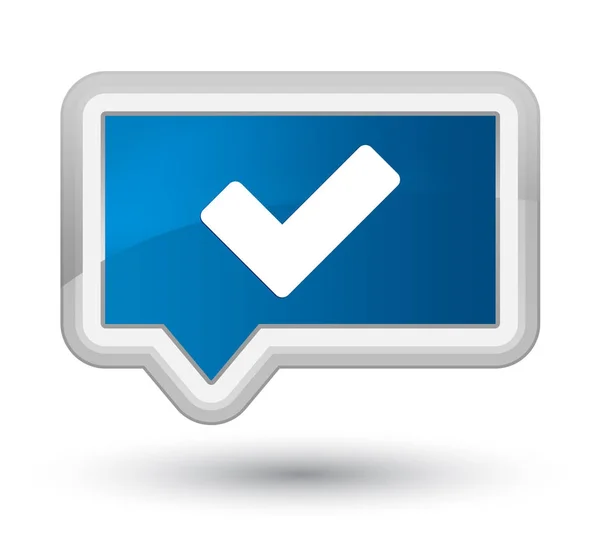 Sprawdź poprawność ikona prime transparent niebieski przycisk — Zdjęcie stockowe