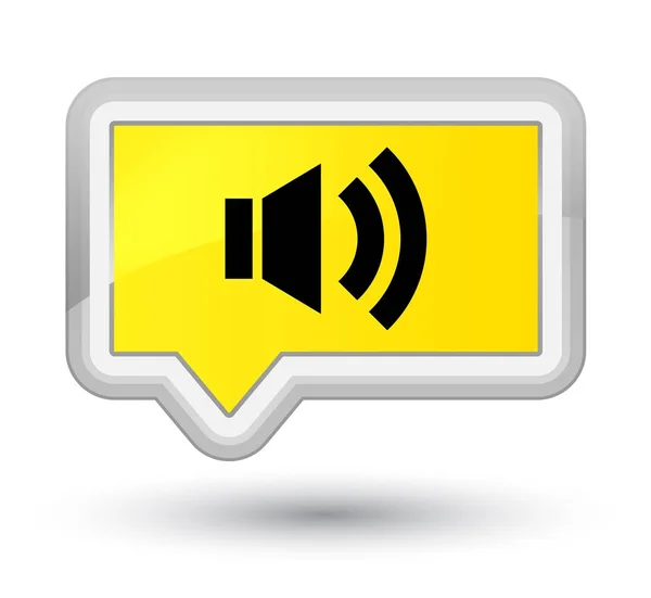 Ícone de volume botão banner amarelo primo — Fotografia de Stock