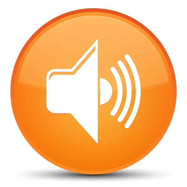 Піктограма гучності спеціальна помаранчева кругла кнопка — стокове фото