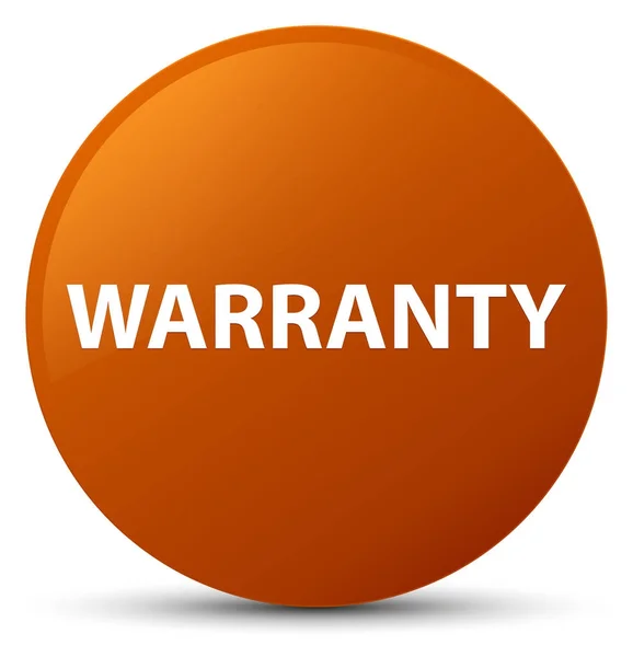 Warranty brown round button — Stock Photo, Image