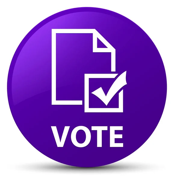 Vote (ícone de pesquisa) botão redondo roxo — Fotografia de Stock