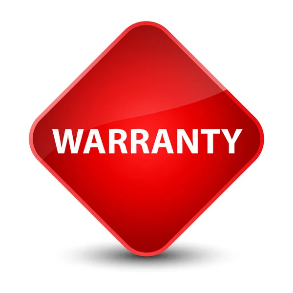 Warranty elegant red diamond button — Stock Photo, Image