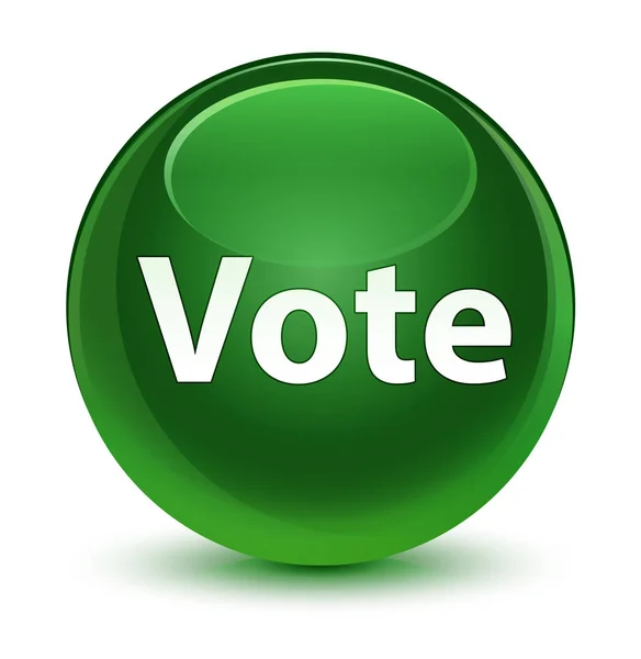 Vote glass soft green round button — стоковое фото