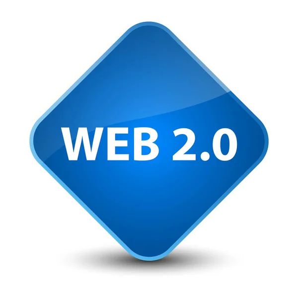 Web 2.0 elegante botón de diamante azul —  Fotos de Stock