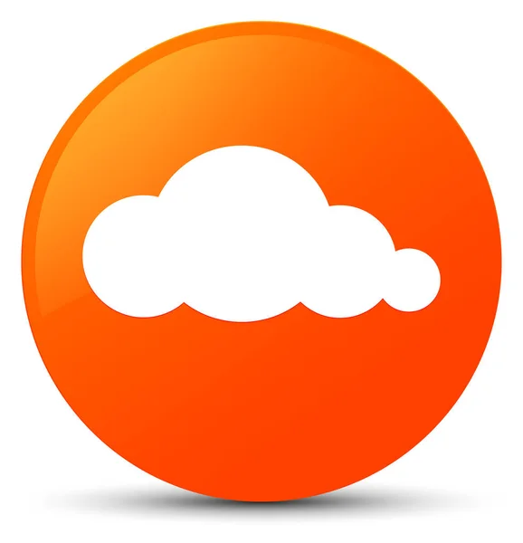 Icône Cloud bouton rond orange — Photo