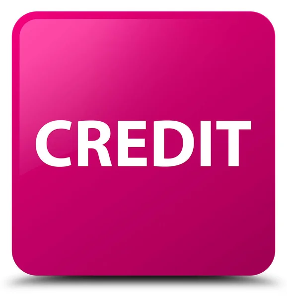 Кредитна рожева квадратна кнопка — стокове фото