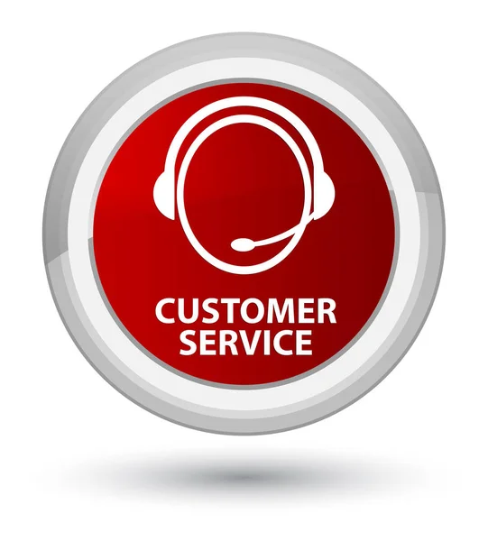 Servizio clienti (icona del servizio clienti) primo pulsante rotondo rosso — Foto Stock