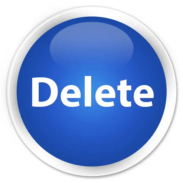 Удалить премиальную синюю круглую кнопку — стоковое фото