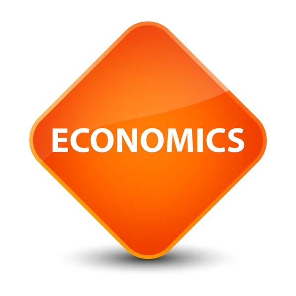 経済学のエレガントなオレンジ色のダイヤモンドのボタン — ストック写真